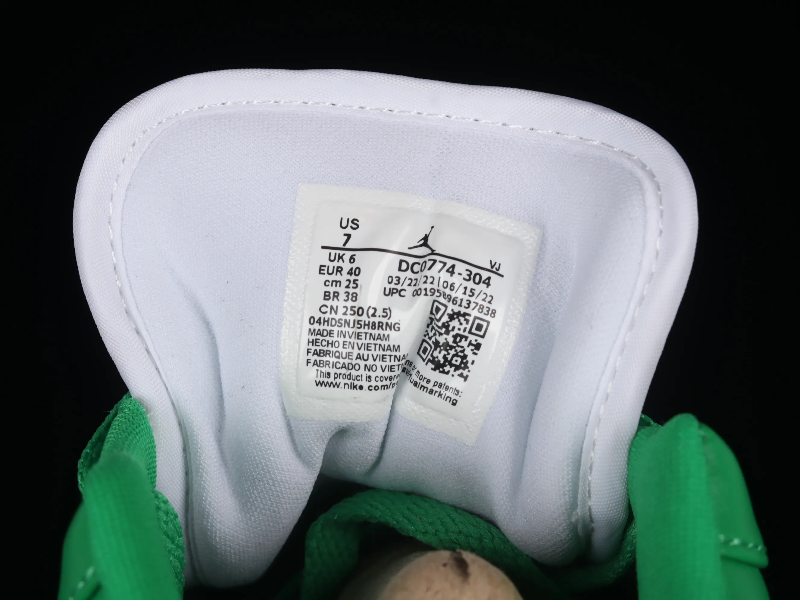 All categories Air Jordan Jordan series basketball shoes Air Jordan 1 Low Z version Air Jordan 1 Low "White Green" AJ1 Joe 1 white green low-top basketball shoes DC0774-304
